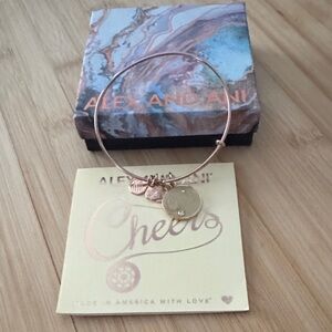 Alex and Ani Rose Gold Charm Bangle